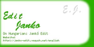 edit janko business card